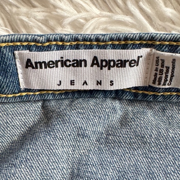 American Apparel Button-Up Front  100% cotton Denim Mini Skirt - Picture 2 of 9